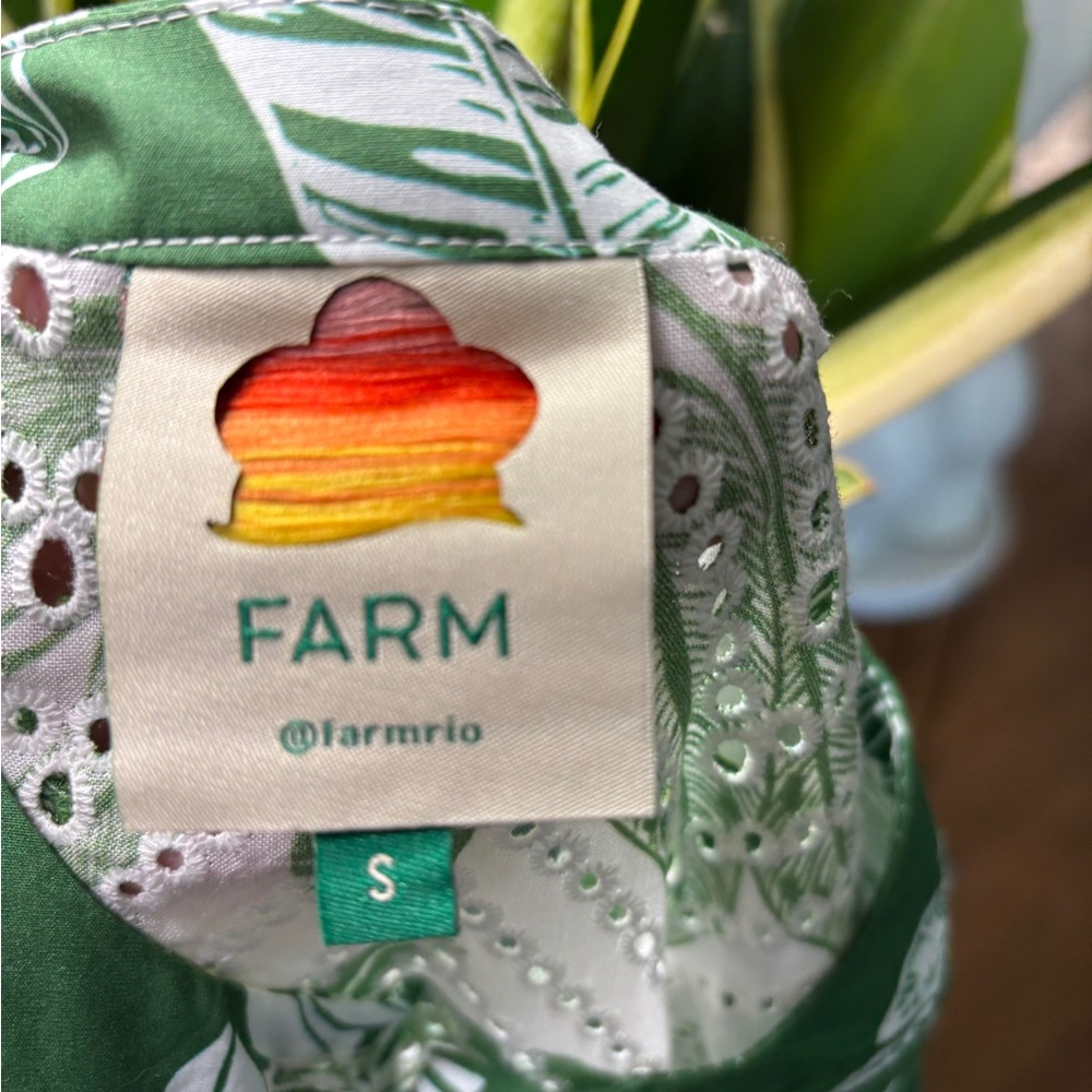 FARM Rio Botanical Green and White Midi Dress - Picture 7 of 8